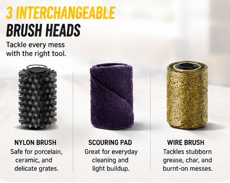 Char-Go Premium Electric BBQ Grill Brush Cleaner